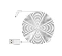 6M/20ft Charging Power Cable Fits for Arlo Pro,Arlo Pro 2,Arlo GO Weatherproof Indoor/Outdoor Flat Cable Aluminium Alloy Micro USB Cable Charging/Power Cord without Plug,1 Pack (White) Maiju