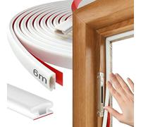 6M Joint Porte,Joint Porte Entree,Joint De Porte D'entrée,6x10mm,Blanc | Joint Autocollant,Joint Caoutchouc Porte,Joint De Porte D'entrée,Pour L'imperméabilité et L'insonorisation