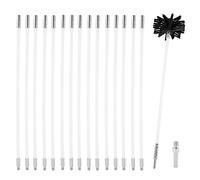 6m Kit de Ramonage Poêle Pellet Réglable Brosse Nettoyage de Cheminée 100mm Conduits 15 Cannes de Ramonage Kit pour Nettoyage du Poêle à Granulés Outil Nettoyage pour Cheminées