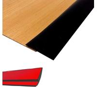 6M Noir Garniture De Tapis Auto-Adhésif PVC Stratifié Plancher Porte Porte Transition Seuil Bande Carrelage Bordures En Caoutchouc Plancher Bord Bande(Black,Cover Height 3mm/1m)