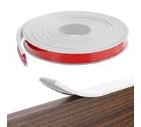 6M U-Form Ruban Adhésif pour Bords de Meubles, 16 mm Bande de Chant Flexible pour Meubles, Couvre Chant de Placage Auto Adhésive en TPE Bande de Garniture pour Réparation et Restauration, Blanc
