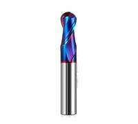 6mm 8mm 10mm Tige Boule Nez Fraise HRC65 R0.5-6.0 2 Flûtes En Carbure De Tungstène Fraise Routeur Peu Outil De Fraisage CNC Machine Outil De Fraisage(R4X16XD8X60)