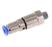 6mm & R1/8'' Quick Swivel Joint Push-In-Male Threads Laiton nickele/PBT NBR rotatif