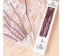 6pcs/12pcs Bougies colorées incurvées or rose, Bougies d'anniversaire, Inserts de décoration de gâteau d'anniversaire, Décorations de gâteau d'anniversaire, Décorations de gâteau, Fournitures de cuiss