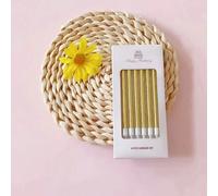 6pcs/12pcs Bougies lettres Joyeux Anniversaire, Bougies de gâteau, Ensemble de bougies d'anniversaire, Fournitures de fête, Décoration de gâteau, Plaqué or, Bougies d'anniversaire, Bougies Joyeux Anni