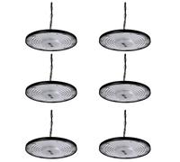 6PCS 200W Luminaire LED Atelier UFO 6500K Blanc Froid, Blivrig 20000LM LED Haute Baie, Suspension Lampe Industrielle IP65 Imperméable, Spot Eclairage de Plafond, pour Entrepôt, Usine, Marina