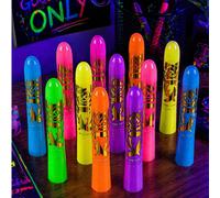 6pcs/3pcs/1 pièce-Stylos de peinture luminescents DIY, crayons de peinture de style bâton de lumière noire UV, ensemble de peinture de couleur fluorescente, convient pour les célébrations de vacances 