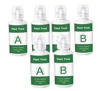 6PCS Aliments végétaux hydroponiques A et B Engrais liquide pour les légumes, les fruits, le jardin intérieur, le système de croissance hydroélectrique et les plantations agricoles