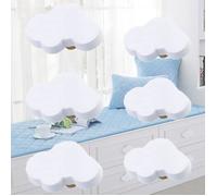 6Pcs Bouton Meuble Enfant Nuage,Poignée Commode Enfant Bois,Bouton de Meuble en Bois,Poignées Commode Souple Bouton de Placard