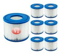 6pcs Cartouche filtrante pour spa - Compatible Bestway Miami Vegas Monaco Réutilisable - Spa et bain à remous