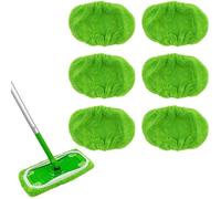 6PCS Chiffons de Sol, Lingettes Reutilisable Chiffons Compatible pour Swiffer Sweeper Mop,Convient pour l'essuyage à Tous Les Types
