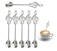 6PCS Cuillères à Dessert, En Acier Inoxydable Pour Café Et Thé, Petite Cuillère Élégante Pour Table Moderne, Cuillere A Cafe Et Cuillère À Soupe Pour Usage Quotidien À La Maison