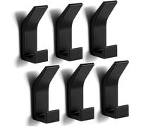 6PCS Double Porte Serviette Salle de Bain, Patere Murale Support Mural Auto-adhésif pour Cuisine, Salle de Bains