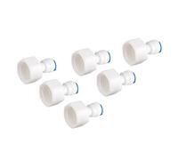 6Pcs Filtre à eau Raccords Rapides, Purificateur d'eau Accessoires Femelle Adaptateur 1/4 Tube OD à 1/2 Femelle Poussée en Rapide Connecteur pour Filtre À Eau Osmose Inverse RO Système
