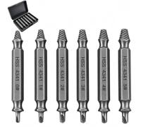 6PCS Kit Extracteur de Vis avec Adaptateur, Extracteur Double Face pour Vis Endommagées, Extracteur Tourne-à-Gauche pour Vis Cassées, Outil Précis pour Vis Rouillées et Usées