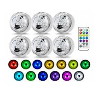 6PCS Mini Lumières LED Submersible Multicolore RGB Bougie Étanche IP68 | Mini Submersible LED avec Télécommande Enjoy 16 Bright Colours pour Décoration Piscine Vase Fête Halloween et Noël