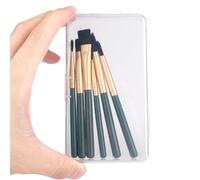 6pcs Mini Pinceaux Voyage Aquarelle, Pinceaux Ronds et Plats Portables Poils en Nylon et Manche en Bois pour Peinture à l'Aquarelle à l'huile ou Acrylique