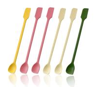 6PCS Mini Spatules en Silicone pour Petits Récipients, Spatule Maquillage Grattoir Précis pour Pots et Flacons, Mini Spatule Cuisine Souple pour Confiture, Crèmes, Sauces et Usage Quotidien