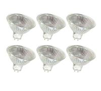 6PCS MR16 12V 20W Lampe Spot Reflector GU5.3 Ampoule Halogène 2 Broches | Ampoule MR16 Halogène Dimmable Blanc Chaud pour Hotte Aspirante,Plafonnier