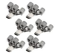 6pcs Porte-Stylo En MéTal De Qualité SupéRieure à Trois Trous Avec Clip De Poche Pour Bloc-Notes Et Presse-Papiers Avec Ressort Adapté à Presque Toutes Les Tailles De Stylo (6pc)