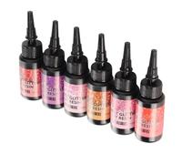6pcs Résine de Durcissement Ultraviolet Transparente, Colle Claire Solaire Activée par la Lumière pour