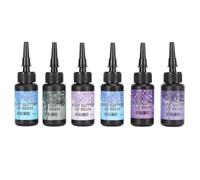 6pcs Résine de Durcissement Ultraviolet Transparente, Colle Claire Solaire Activée par la Lumière pour
