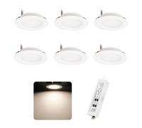 6pcs Spot LED Encastrable 12V Salle de Bain Plafond 3W Blanc Neutre 4000K | Diamètre de Perçage Ø55-60mm Plat Lampe, Pour Sdb Plafonnier Hotte De Cuisine Meuble Étagère De Garde-Robe Camping Car Bateau