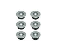6pcs spots LED solaires encastrables au sol-Diamètre85mm-Extérieur résistant au piétement-Façade en acier inoxydable-lumière
