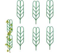 6pcs Support de Plante en Pot en Forme de Feuille Plantes Grimpantes Aide Escalade Mini Treillis pour Plantes en Pot Support