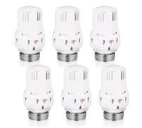 6PCS Tete Thermostatique, Tête de Remplacement de Vanne de Radiateur, M30 x 1,5 Robinet Thermostatique Radiateur, Tete Thermostatique Radiateur, Tete Tthermostatique Connecté pour Maison Bureau