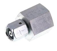 6S & G1/2'' Acier zingue pivotant droit avec filetage femelle pour manomètres 630 bar Cône d'etancheite NBR ISO 8434-1
