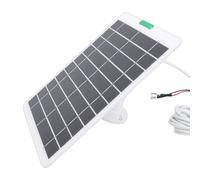 6W 5V Panneau Solaire pour Caméra de Sécurité, Support à Port U | Cellules Monocristallines, Port en Forme de U, Fixation Stable