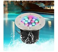 6W Spot LED Encastrable Extérieur,RGB Projecteur de Piscine IP65 Étanche Inoxydable Lumière Souterraine