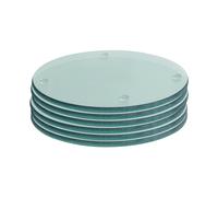 6x 10cm Sous-Verres Ronds en Verre Table Basse Tasse à Boissons Coaster Tapis