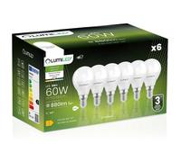 6x Ampoule LED E14 Sphérique P45 8W = 60W 880lm 4000K Neutre 180° LUMILED
