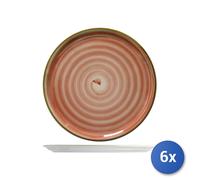 6X Assiette À Pizza En Porcelaine Circus Rouge, 31Cm