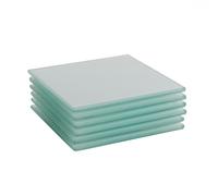 6x Blanc 10cm Carré Dessous de Verre Table Basse Boissons Tasse à Thé Ensemble