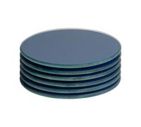 6x Bleu 10cm Rond Dessous de Verre Table Basse Boissons Tasse à Thé Ensemble