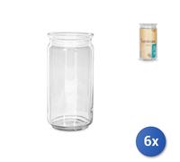 6X Bocal En Verre Luminarc Purebox Avec Couvercle En Verre 1,5 L