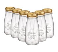 6x Bormioli Rocco 400ml Quattro Stagioni Bouteilles en Verre et Couvercle à Vis
