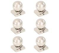 6x Bouchons de Poteau Globe Final Acier Inoxydable 91x91 mm Chapeau vidaXL