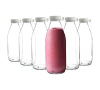 6x bouteilles de verre TALLO Réfrigérateur Dessin jus frigo Decanter 1 litre