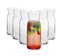 6x Brocca verre carafes Decanter carafes pour l'eau du vin Thé glacé 700ml clair