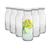 6x Brocca verre et carafes Couvercles silicone Decanter eau Thé glacé 1,2 litre