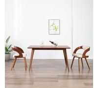 6x Chaise de Salle à Manger Cadre Bois Cuir Artificiel Marron Cuisine vidaXL