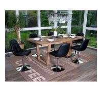 Mendler Chaises Cascina lot de 6 - Noir