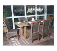 Mendler Chaises de salle à manger Savona – Rotin – Sans coussin – Lot de 6