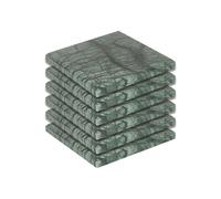 6x Dessous de Verre en Marbre Carré 10cm Vert Maison Tableau Boire Thé Tapis