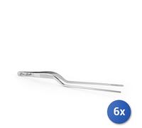 6x H&H Pince Cuisine Bruno Barbieri en Acier Inoxydable 21 cm Grise