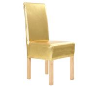 6x Housse Extensible de Chaise Blanc avec Imprimé Doré Protection vidaXL